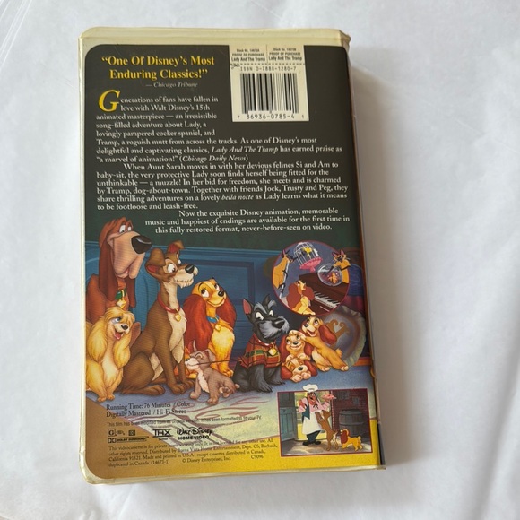 Lady and the Tramp VHS Tape, original - Picture 10 of 11